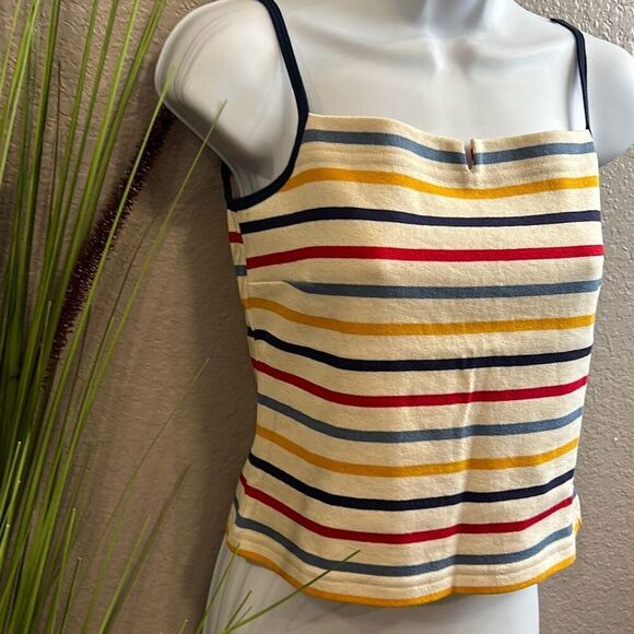 #116 Roue libre striped sailing crop top size small - Picture 3 of 9